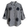 CONTINUE COPENHAGEN - EMILIA CHECK SHIRT | NAVY CHECK