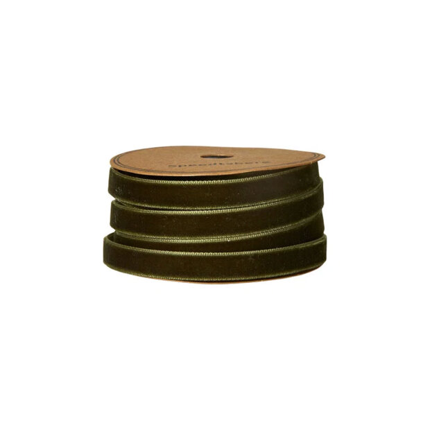 SPEEDTSBERG - VELOURBÅND 10MM X10M | FOREST GREEN