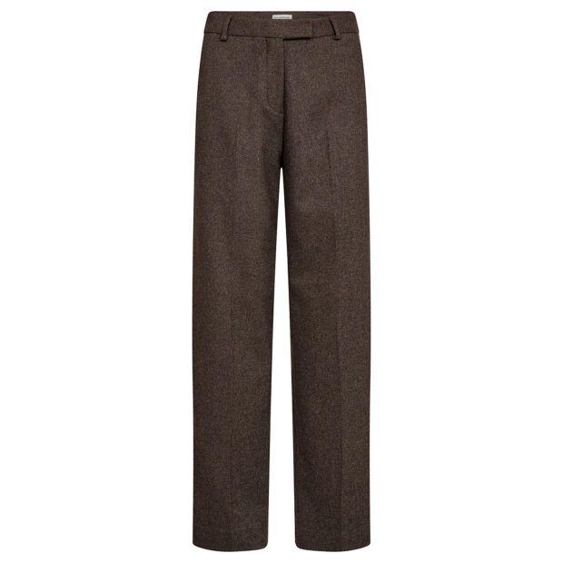 BRUUN & STENGADE - HEIKE REGULAR FIT SUIT PANTS | DARK BROWN