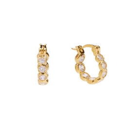 PICO - ELVA PETITE CRYSTAL HOOPS | FORGYLDT