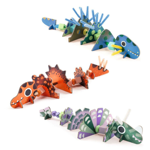 DJECO - 3D FYR, FARLIGE DINOSAUERE