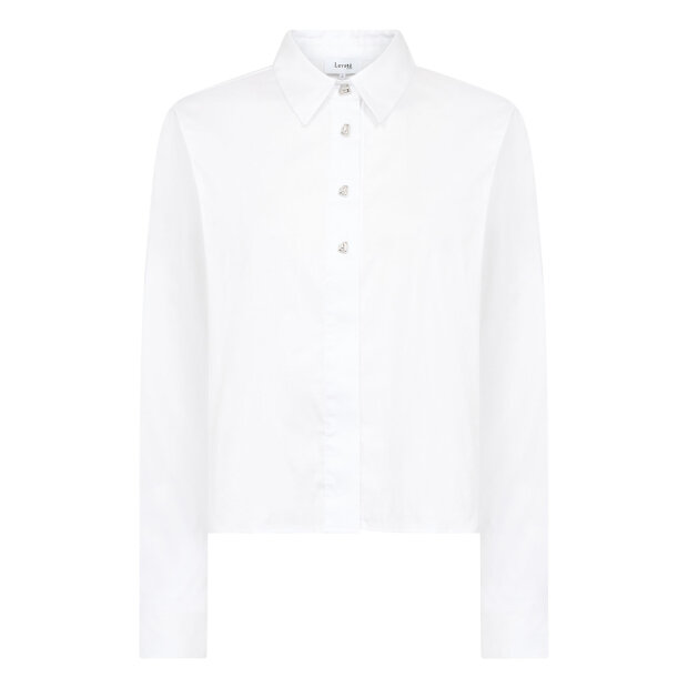LEVETE ROOM - ISLA SOLID 136 SHIRT | WHITE