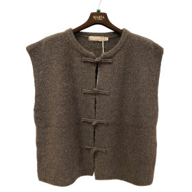 MARTA DU CHATEAU - CELESTIA KNIT VEST | BROWN