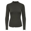 JDY - FRANSISKA L/S HI-NECK TOP | BLACK OLIVE JDY - FRANSISKA L/S HI-NECK TOP | BLACK OLIVE