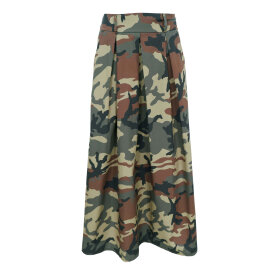 BLACK COLOUR - PAPRICA SKIRT | ARMY CAMOUFLAGE