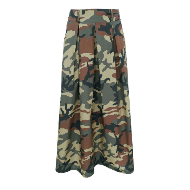 BLACK COLOUR - PAPRICA SKIRT | ARMY CAMOUFLAGE