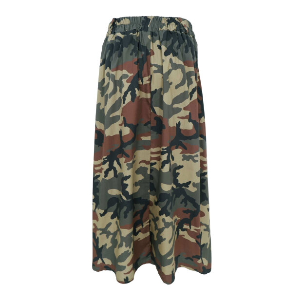 BLACK COLOUR - PAPRICA SKIRT | ARMY CAMOUFLAGE