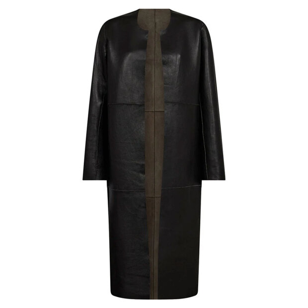 DEPECHE - ZITA 2 IN 1 JACKET | KHAKI/BLCK COMBI