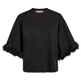 MOS MOSH - ROSETTE O-SS TEE | BLACK