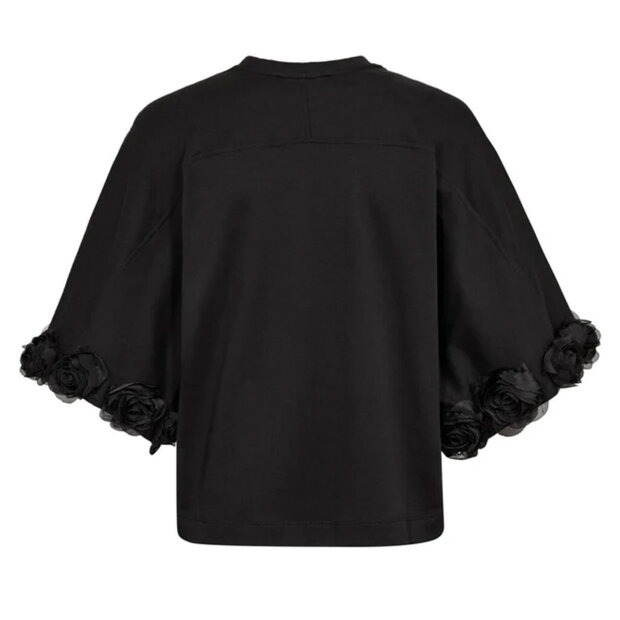 MOS MOSH - ROSETTE O-SS TEE | BLACK