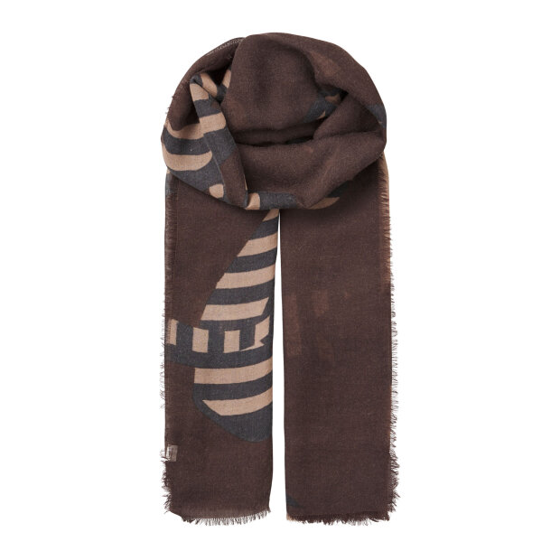 BECK SØNDERGAARD - RIBBON GAVA WOO SCARF | HOT FUDGE BROWN