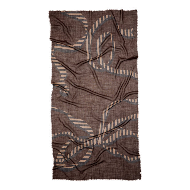 BECK SØNDERGAARD - RIBBON GAVA WOO SCARF | HOT FUDGE BROWN