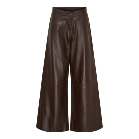 BTF CPH - EMBER LEATHER PANTS | DARK TRUFFLE