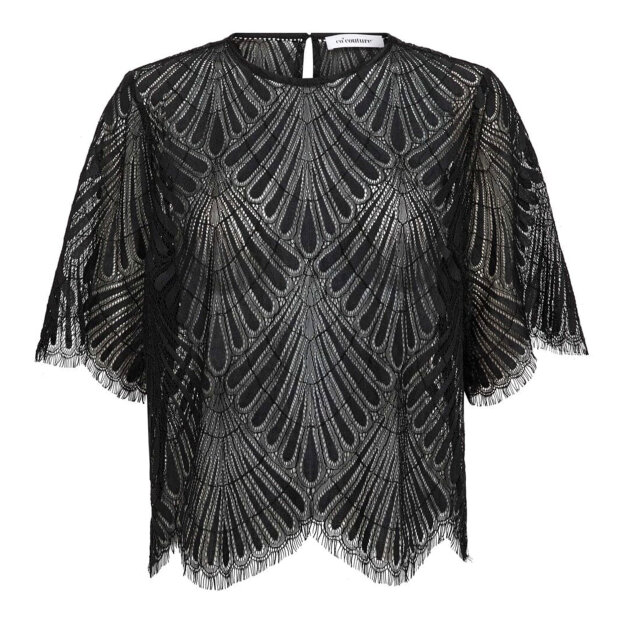 CO COUTURE - LETI LACE BLOUSE | BLACK