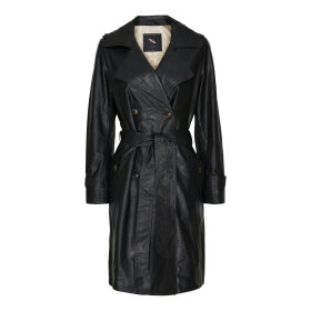 BTF CPH - JULIA LEATHER TRENCHCOAT | BLACK