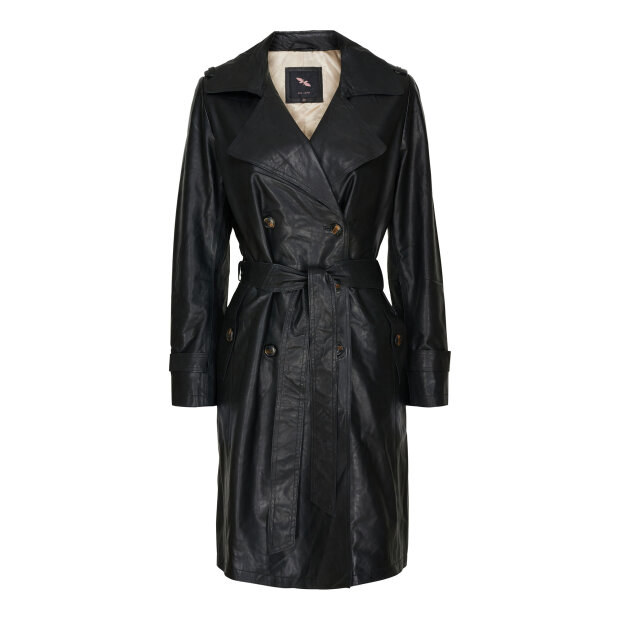 BTF CPH - JULIA LEATHER TRENCHCOAT | BLACK