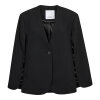 CO COUTURE - VOLA CAPE BUTTON BLAZER | BLACK CO COUTURE - VOLA CAPE BUTTON BLAZER | BLACK