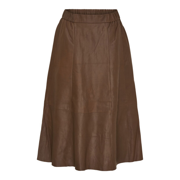 BTF CPH - SOPHIE LEATHER SKIRT | BROWN