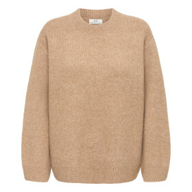 JDY - KIMIE LIFE L/S OVERSIZE PULLOVER | CAMEL