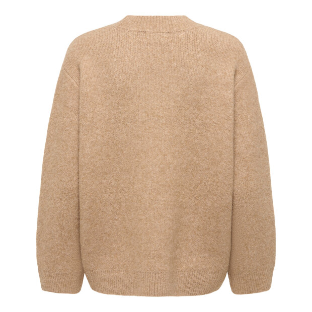 JDY - KIMIE LIFE L/S OVERSIZE PULLOVER | CAMEL