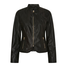 BTF CPH - KLARA LEATHER JACKET | BLACK W/LIGHT GOLD