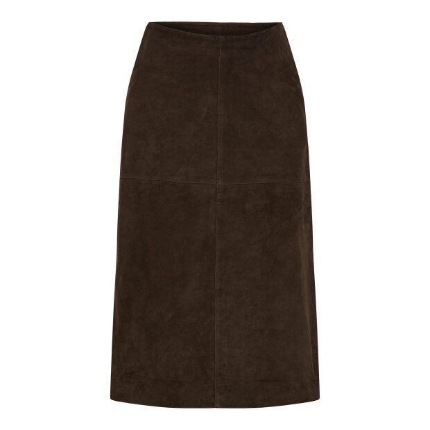 BTF CPH - MIRANDS SUEDE SKIRT | DARK CHOCOLATE BROWN