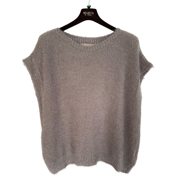 MARTA DU CHATEAU - LAYA KNIT VEST | DARK FANGO
