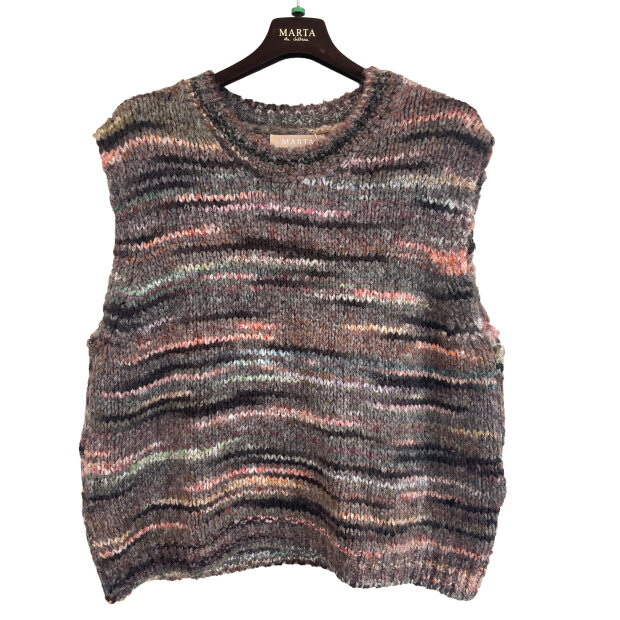 MARTA DU CHATEAU - AMARYLLIS KNIT VEST | BROWN