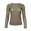BLACK COLOUR - JENNIE DOTTED MESH BLOUSE | ARMY BLACK COLOUR - JENNIE DOTTED MESH BLOUSE | ARMY