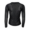 BLACK COLOUR - JENNIE DOTTED MESH BLOUSE | BLACK BLACK COLOUR - JENNIE DOTTED MESH BLOUSE | BLACK