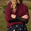 BLACK COLOUR - JENNIE DOTTED MESH BLOUSE | BLACK BLACK COLOUR - JENNIE DOTTED MESH BLOUSE | BLACK