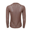 BLACK COLOUR - JENNIE DOTTED MESH BLOUSE | ESPRESSO