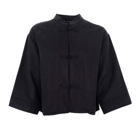 BLACK COLOUR - MOON SHIRT BLOUSE | BLACK