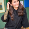 BLACK COLOUR - MOON SHIRT BLOUSE | BLACK BLACK COLOUR - MOON SHIRT BLOUSE | BLACK
