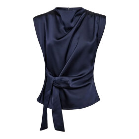 CO COUTURE - SAFIRA PLEAT TOP | NAVY