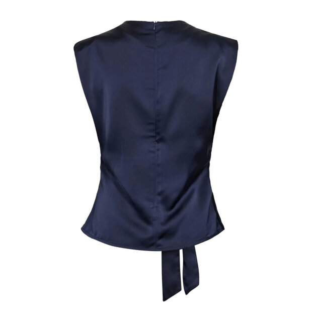 CO COUTURE - SAFIRA PLEAT TOP | NAVY
