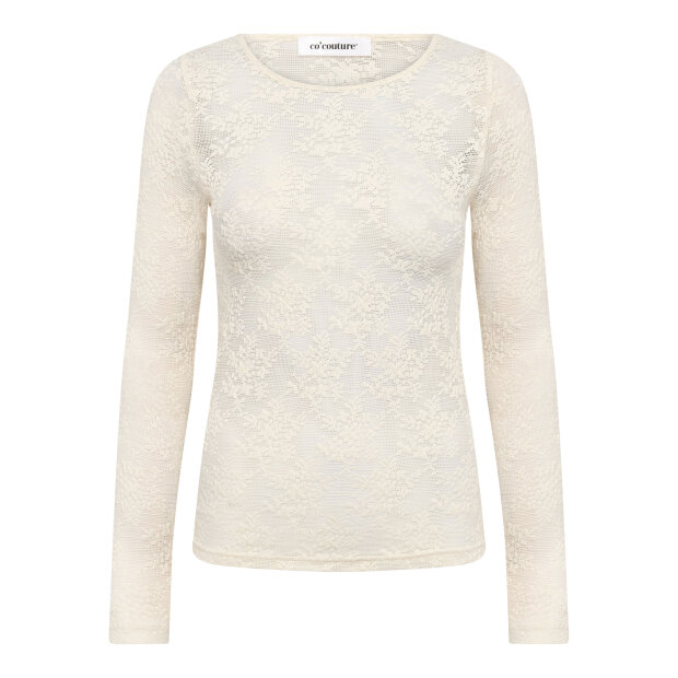 CO COUTURE - BIRTA O-NECK BLOUSE | OFF-WHITE