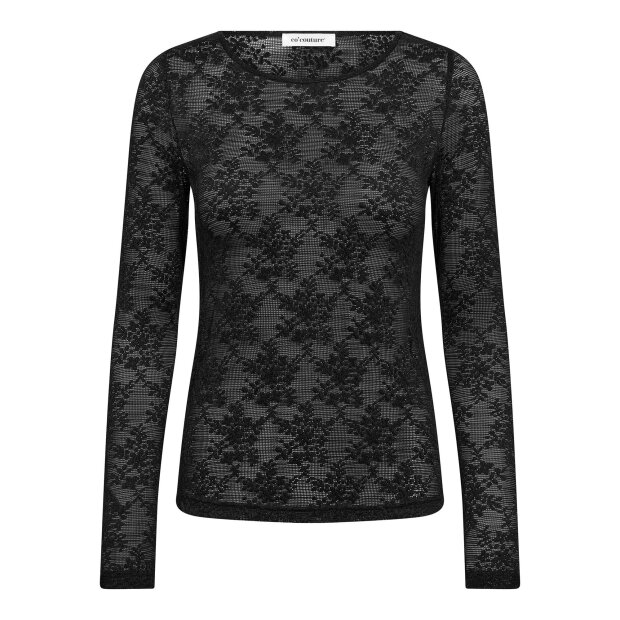 CO COUTURE - BIRTA O-NECK BLOUSE | BLACK