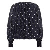 CO COUTURE - DITA DOT LS BALLOON BLOUSE | NAVY CO COUTURE - DITA DOT LS BALLOON BLOUSE | NAVY