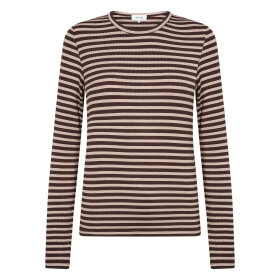 LEVETE ROOM - IKA 11 LS T-SHIRT | COFFEE BEAN COMBI