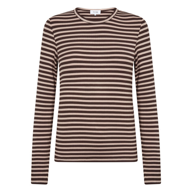 LEVETE ROOM - IKA 11 LS T-SHIRT | COFFEE BEAN COMBI