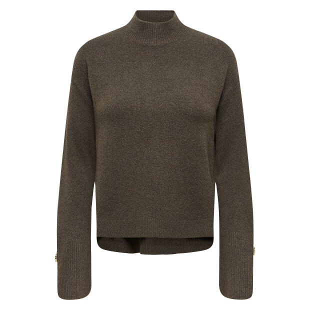 JDY - SABRINA L/S HN DETAIL PULLOVER | BLACK OLIVE