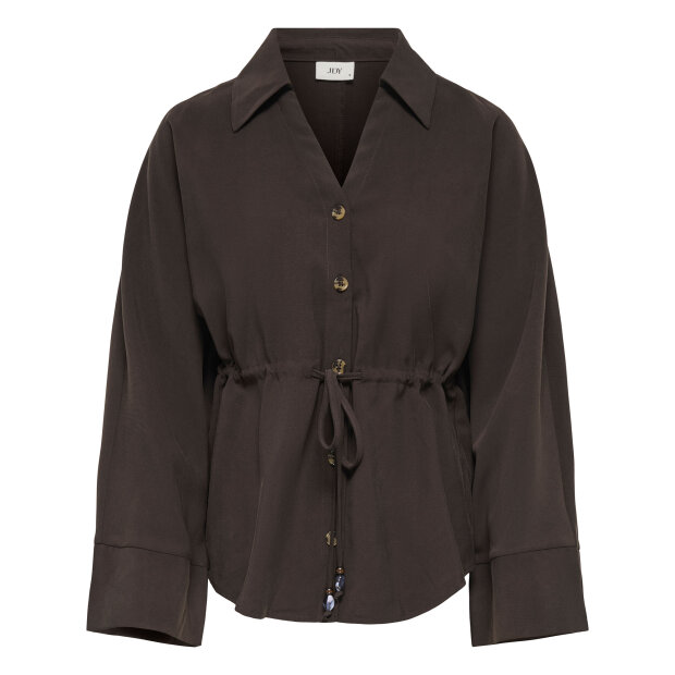 JDY - MILENA L/S SHIRT | CHOCOLATE PLUM