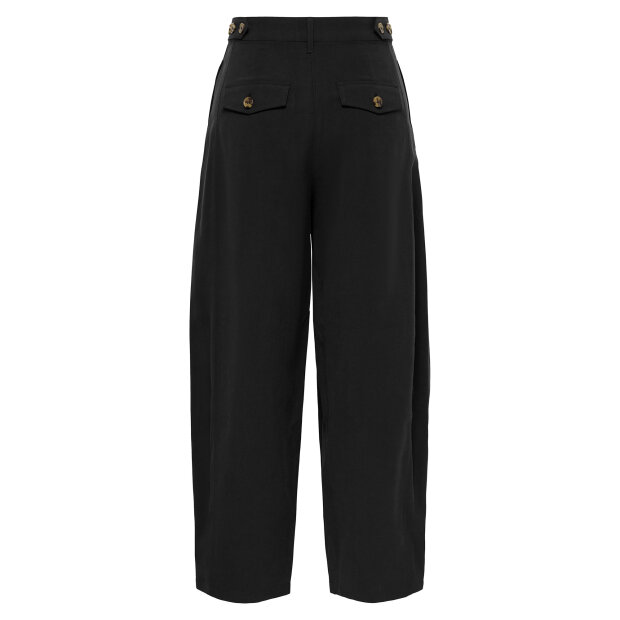 JDY - MILENA HW BARREL PANTS | BLACK