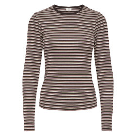 JDY - BALI L/S O-NECK TOP | MULCH/PINK
