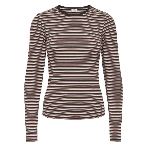 JDY - BALI L/S O-NECK TOP | MULCH/PINK