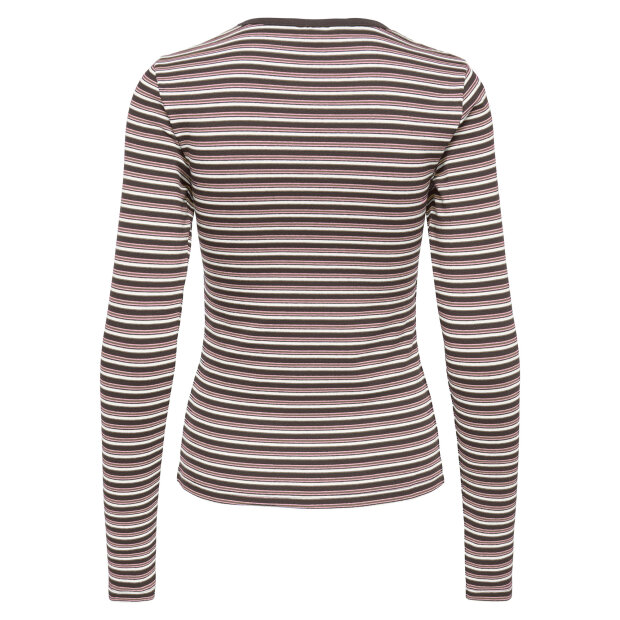 JDY - BALI L/S O-NECK TOP | MULCH/PINK