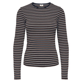JDY - BALI L/S O-NECK TOP | SKY CAPTAIN/TORTOISE