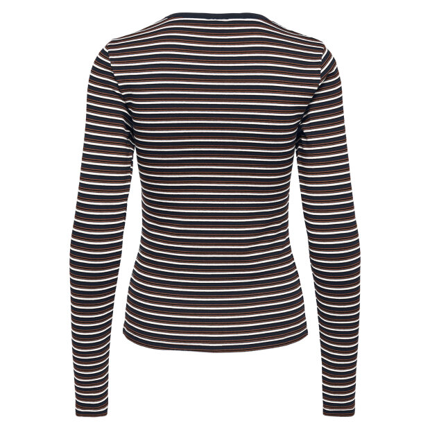 JDY - BALI L/S O-NECK TOP | SKY CAPTAIN/TORTOISE
