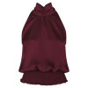 NEO NOIR - JOS DRAPY SATIN TOP | BURGUNDY NEO NOIR - JOS DRAPY SATIN TOP | BURGUNDY